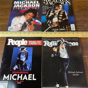 Lot of 4 Michael Jackson Commemorative Magazines People Rolling Stone USA Today